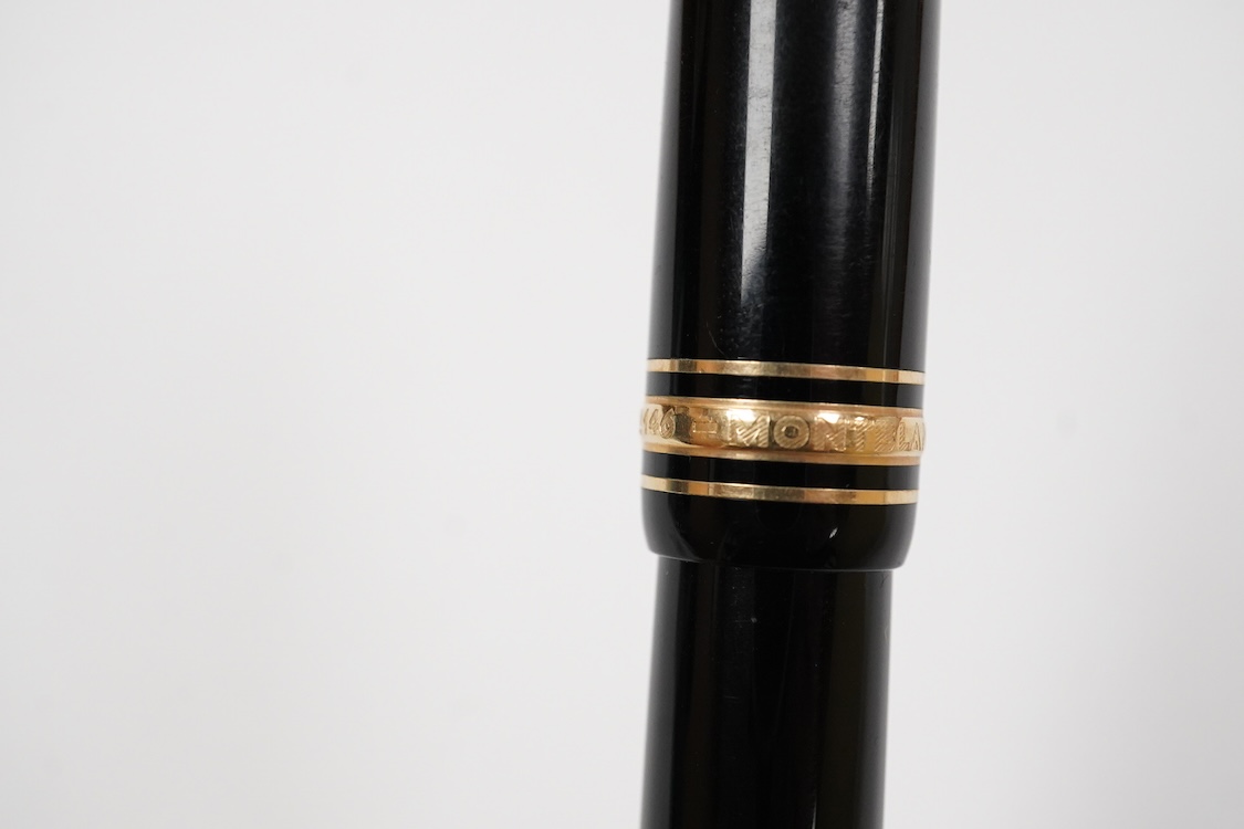 A Mont Blanc 146 size pen which has been customised to a letter opener